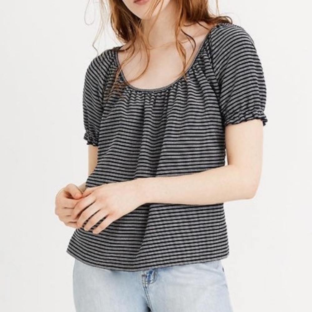 Madewell Texture and Thread Peasant Top